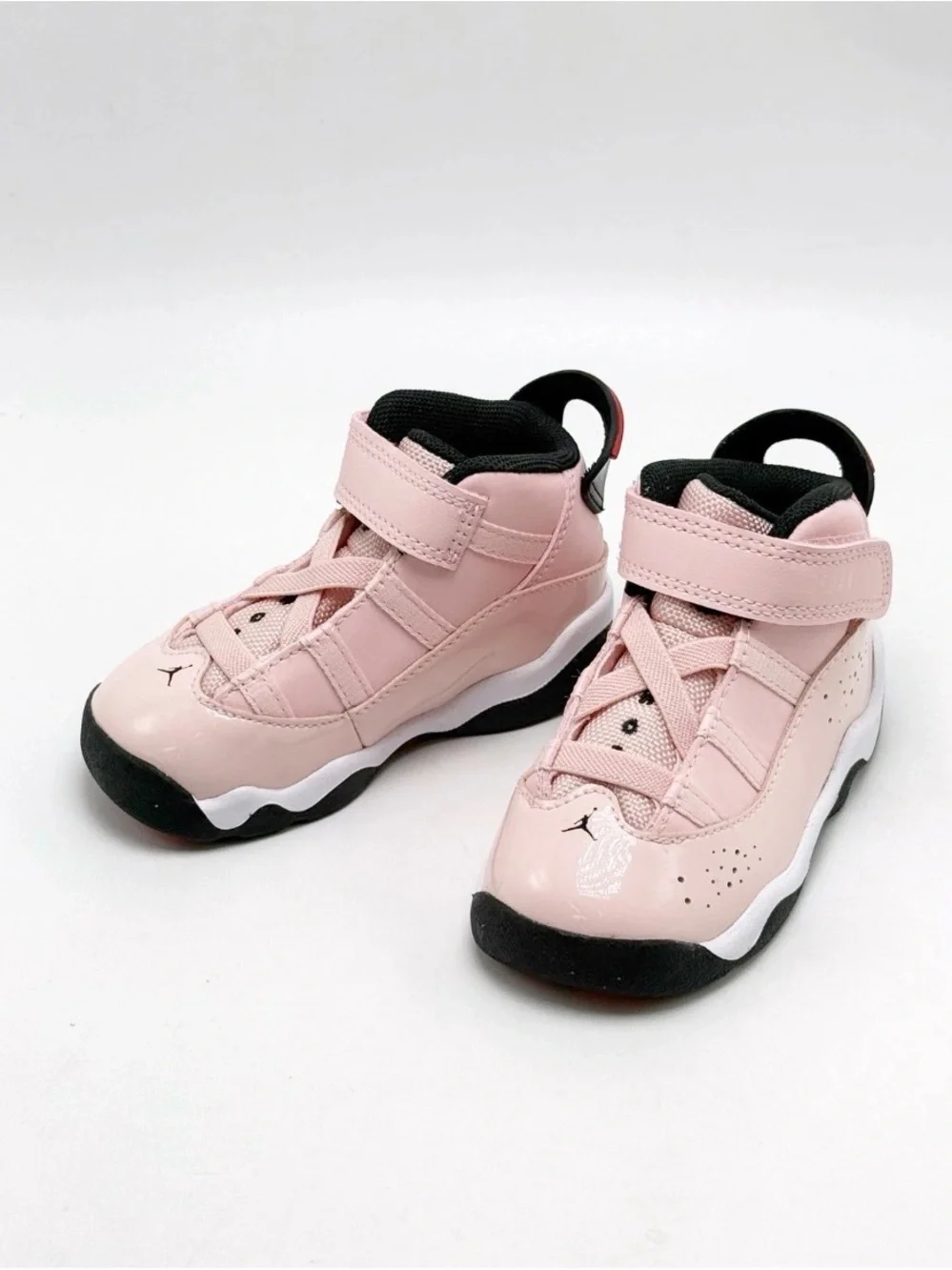 Jordan Kids' Pink and Black High-Top Sneakers